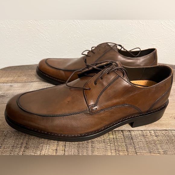 Cole Haan Brown Leather Oxford Nike Air comfort Dress shoes loafers Size 12M New - Picture 1 of 8
